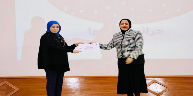 شاركت  التدريسية ومقرر قسم التاريخ ممثلة كلية الرشيد الجامعة في الاتحاد الدولي للمبدعين