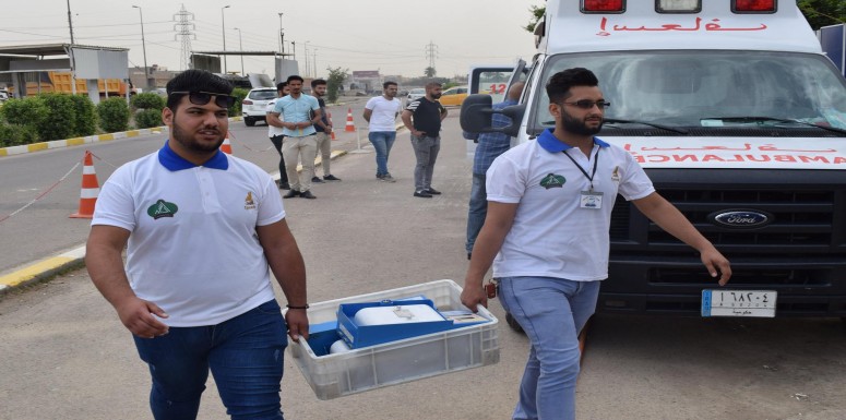 كلية الرشيد الجامعة تنظم حملة للتبرع بالدم