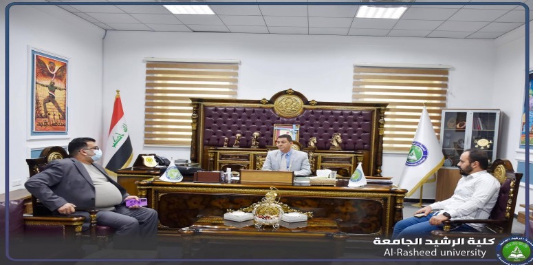 زارت صباح اليوم الاربعاء المصادف 27/10/2021 لجنة من قطاع العامل  لكلية الرشيد  الجامعة للاطلاع على الإجراءات الصحية 