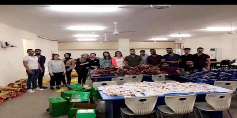 مبادرة قسم الصيدلة بتوزيع خيرات رمضان على العوائل المتعففة في محافظتي بغداد والموصل 