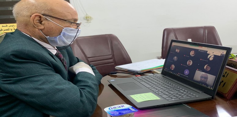 تابع  ممثل دائرة التعليم الجامعي الاهلي  والسيد عميد الكلية  الاستاذ الدكتور مثنى علوان الجشعمي