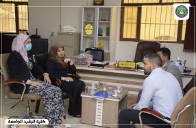 زيارة عمادة كلية الرشيد الجامعة الى قسم الص� ...